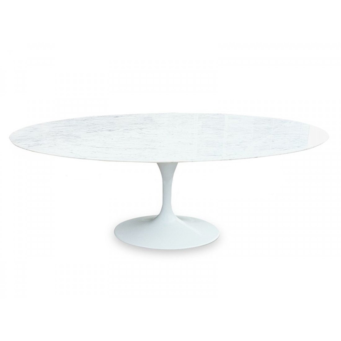 Tulip Oval Dining Table Eero Saarinen Replica Marble Top Aluminium 1100x